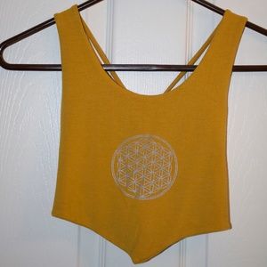 yellow flower of life tank top